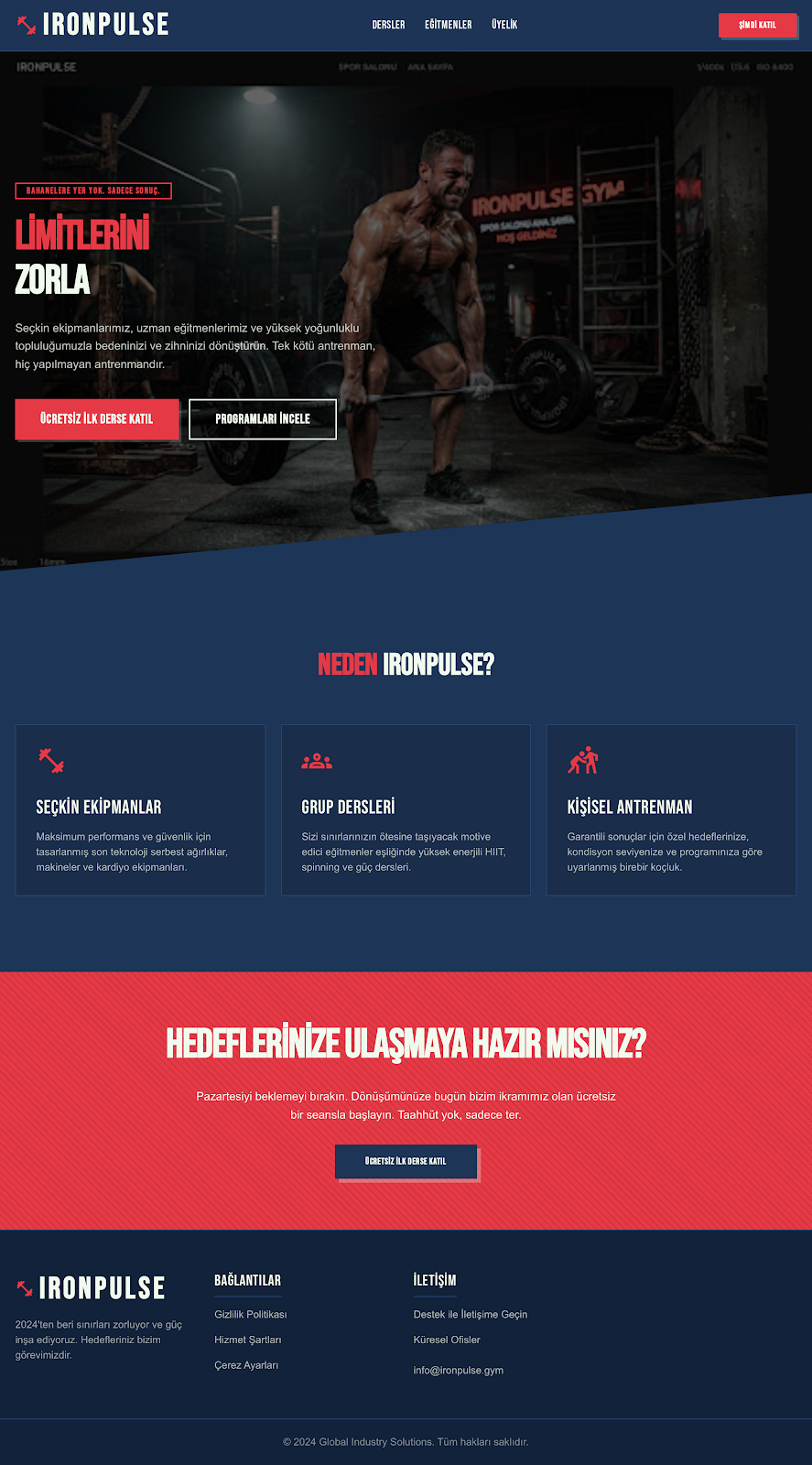 IronPulse Gym – Spor Salonu